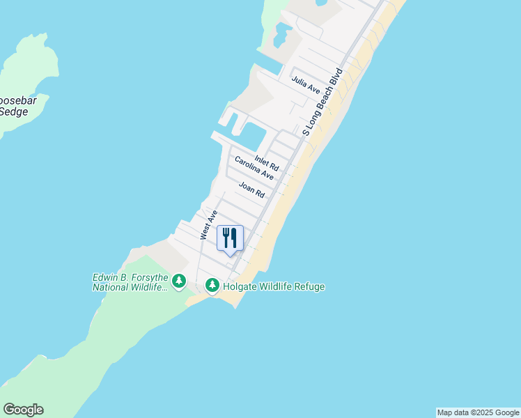 map of restaurants, bars, coffee shops, grocery stores, and more near 4912 South Long Beach Boulevard in Beach Haven