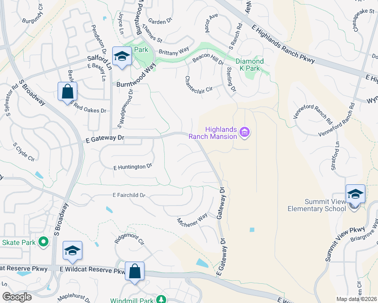 map of restaurants, bars, coffee shops, grocery stores, and more near 1151 Phipps Place in Littleton