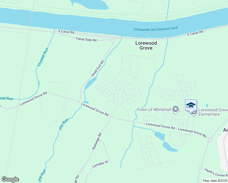 map of restaurants, bars, coffee shops, grocery stores, and more near Lorewood Grove Road in Middletown