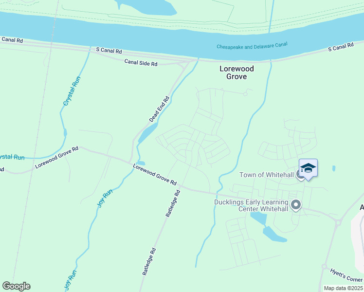 map of restaurants, bars, coffee shops, grocery stores, and more near Lorewood Grove Road in Middletown