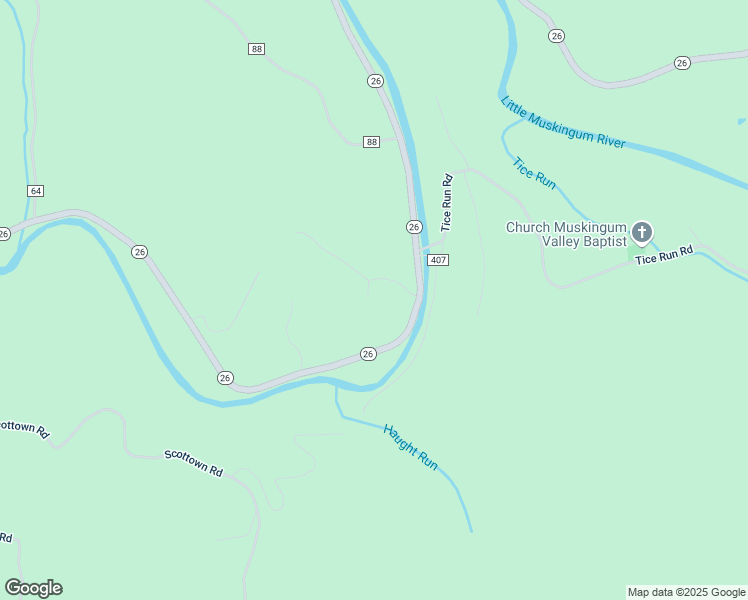 map of restaurants, bars, coffee shops, grocery stores, and more near 21825 Ohio 26 in Rinard Mills