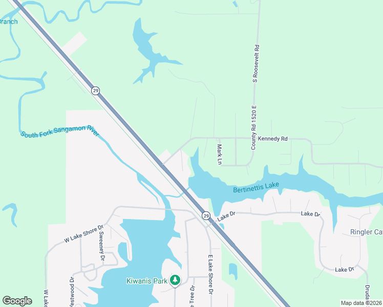 map of restaurants, bars, coffee shops, grocery stores, and more near 3412 Kennedy Road in Taylorville