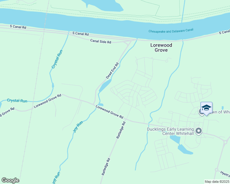 map of restaurants, bars, coffee shops, grocery stores, and more near 1036 Lorewood Grove Road in Middletown