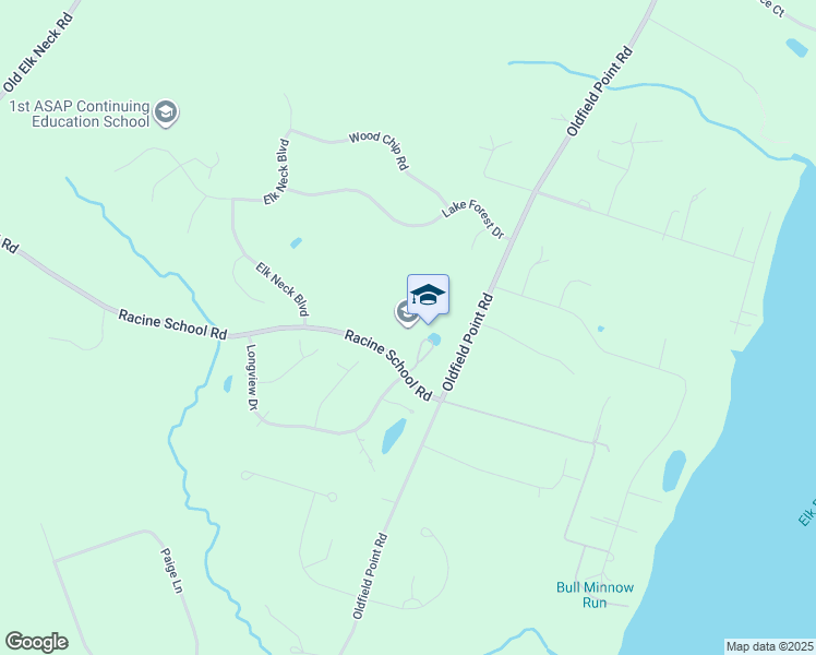 map of restaurants, bars, coffee shops, grocery stores, and more near 41 Racine School Road in Elkton