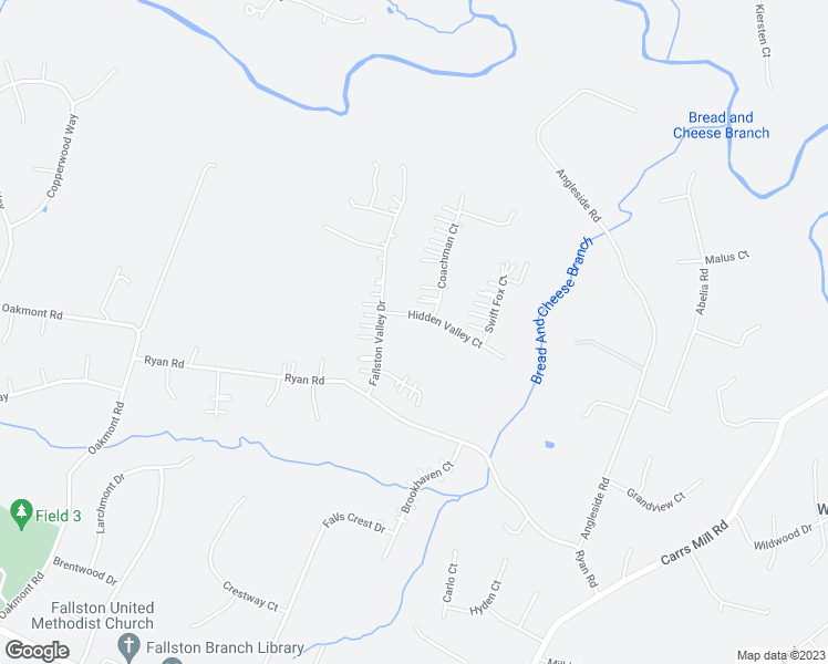 map of restaurants, bars, coffee shops, grocery stores, and more near 1419 Hidden Valley Ct in Fallston