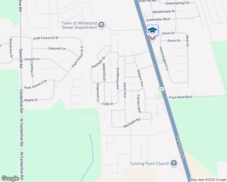 map of restaurants, bars, coffee shops, grocery stores, and more near 4018 Knollwood Avenue in Franklin