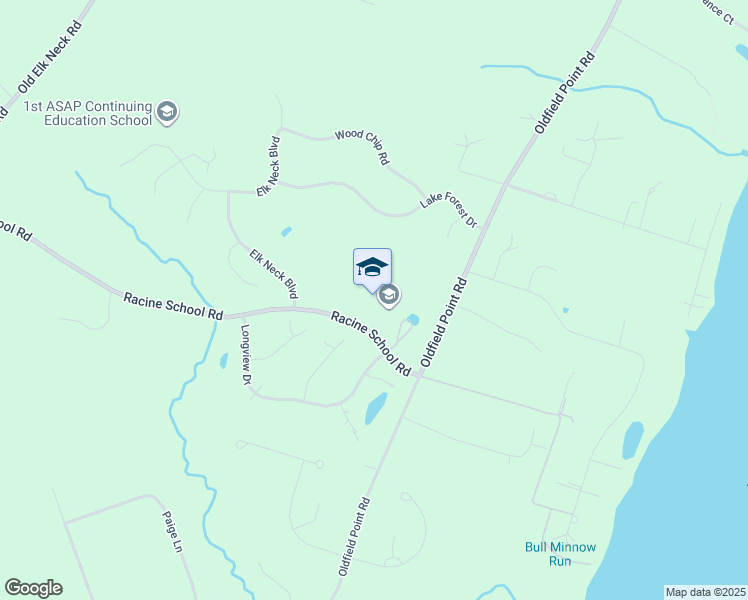 map of restaurants, bars, coffee shops, grocery stores, and more near 41 Racine School Road in Elkton