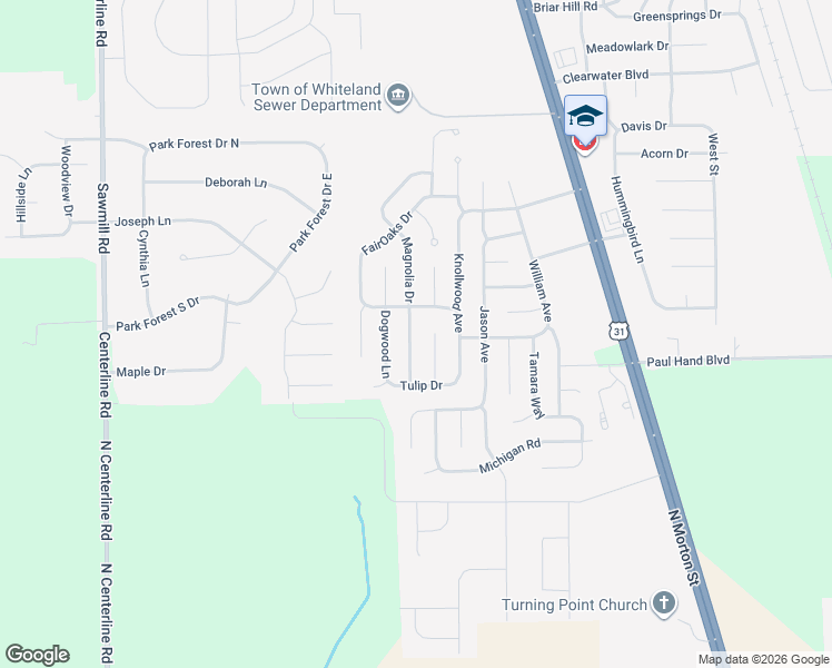 map of restaurants, bars, coffee shops, grocery stores, and more near 4035 Magnolia Drive in Franklin