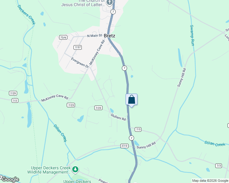 map of restaurants, bars, coffee shops, grocery stores, and more near 263 Chapel Brooke Circle in Reedsville