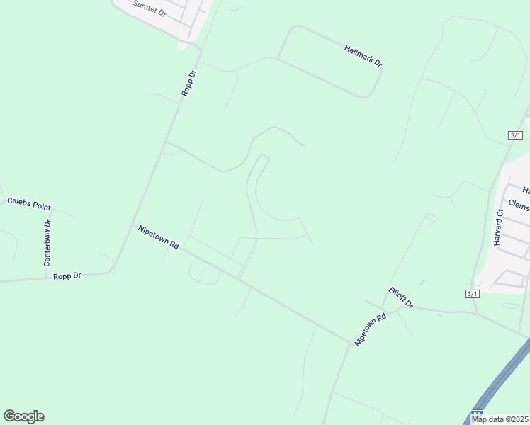 map of restaurants, bars, coffee shops, grocery stores, and more near Santiago Circle in Berkeley County