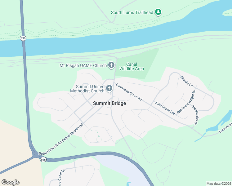 map of restaurants, bars, coffee shops, grocery stores, and more near 546 Old Summit Bridge Road in Middletown