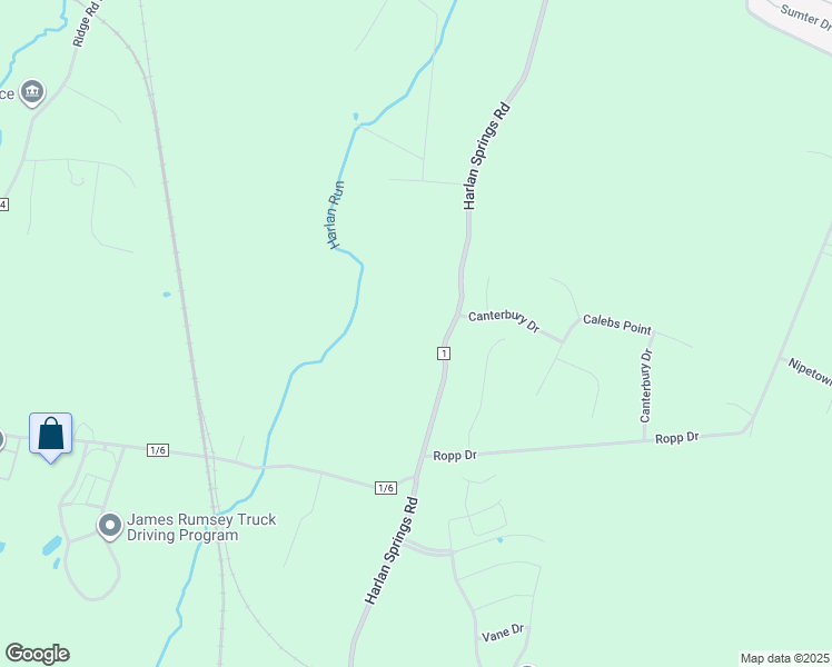 map of restaurants, bars, coffee shops, grocery stores, and more near 2301 Harlan Springs Road in Martinsburg