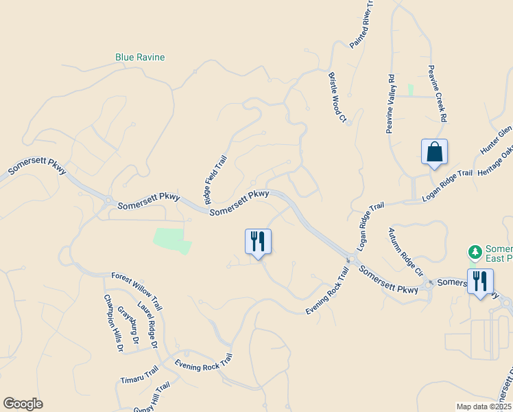 map of restaurants, bars, coffee shops, grocery stores, and more near 8245 Antler Pointe Court in Reno