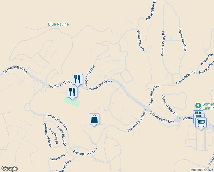 map of restaurants, bars, coffee shops, grocery stores, and more near 8245 Antler Pointe Court in Reno