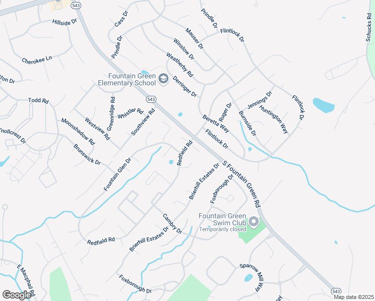 map of restaurants, bars, coffee shops, grocery stores, and more near 1543 Redfield Road in Bel Air