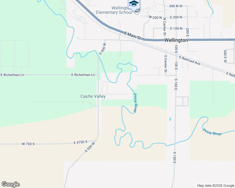 map of restaurants, bars, coffee shops, grocery stores, and more near Riverside Drive in Wellington