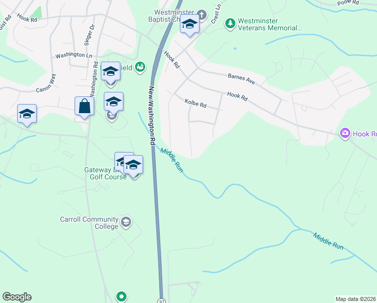 map of restaurants, bars, coffee shops, grocery stores, and more near 1354 Woodland Drive in Westminster