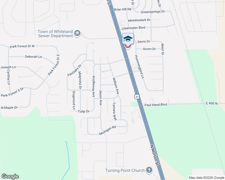 map of restaurants, bars, coffee shops, grocery stores, and more near 1452 Natalie Court in Franklin