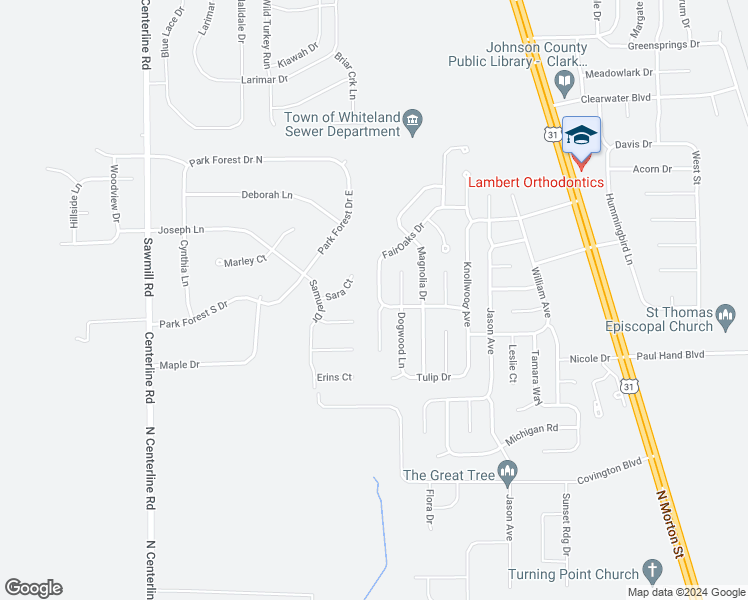 map of restaurants, bars, coffee shops, grocery stores, and more near 4066 Fair Oaks Drive in Franklin