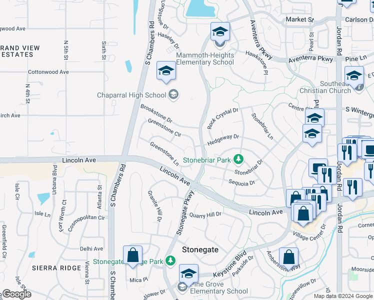 map of restaurants, bars, coffee shops, grocery stores, and more near 15727 Crystallo Drive in Parker