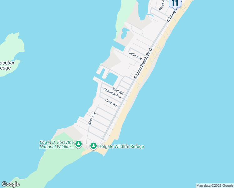 map of restaurants, bars, coffee shops, grocery stores, and more near 11 Carolina Avenue in Long Beach