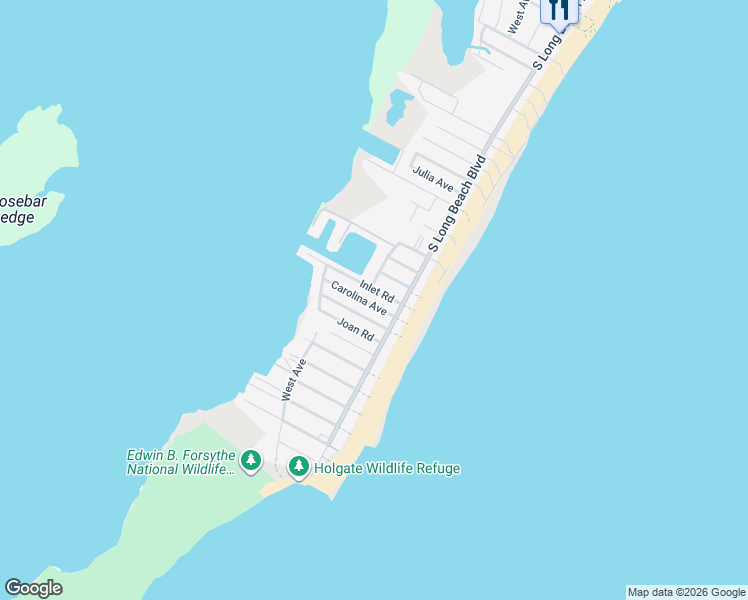 map of restaurants, bars, coffee shops, grocery stores, and more near 11 Carolina Avenue in Long Beach
