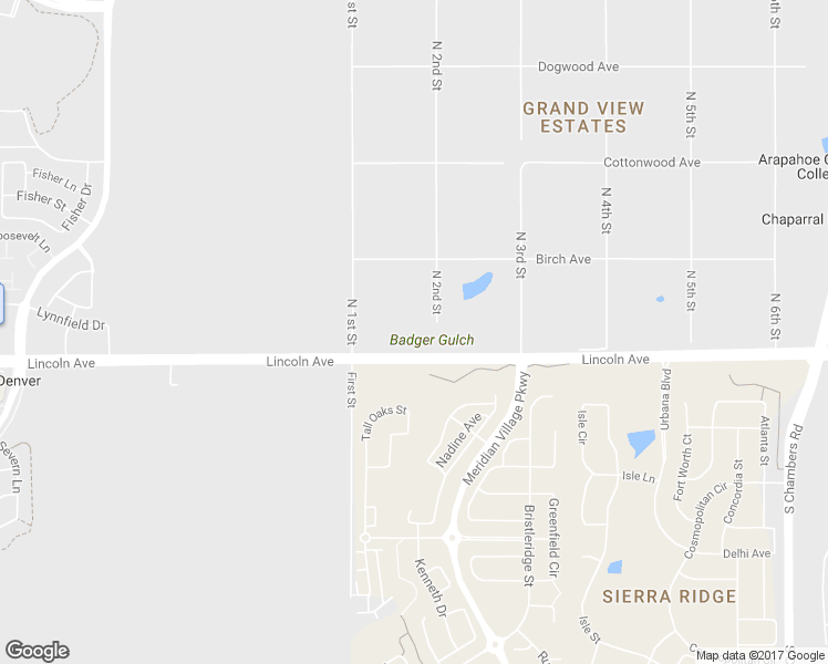 map of restaurants, bars, coffee shops, grocery stores, and more near 12063 North 2nd Street in Parker