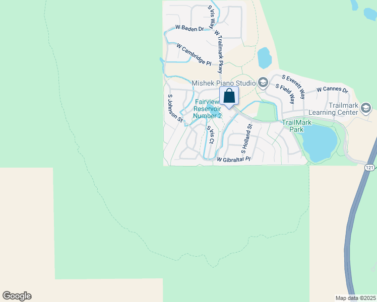 map of restaurants, bars, coffee shops, grocery stores, and more near 9856 West Freiburg Drive in Littleton