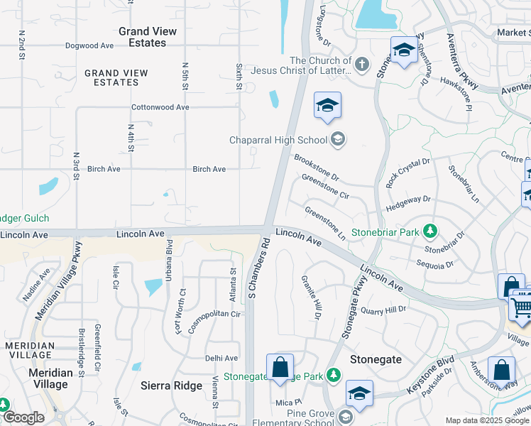 map of restaurants, bars, coffee shops, grocery stores, and more near in Stonegate