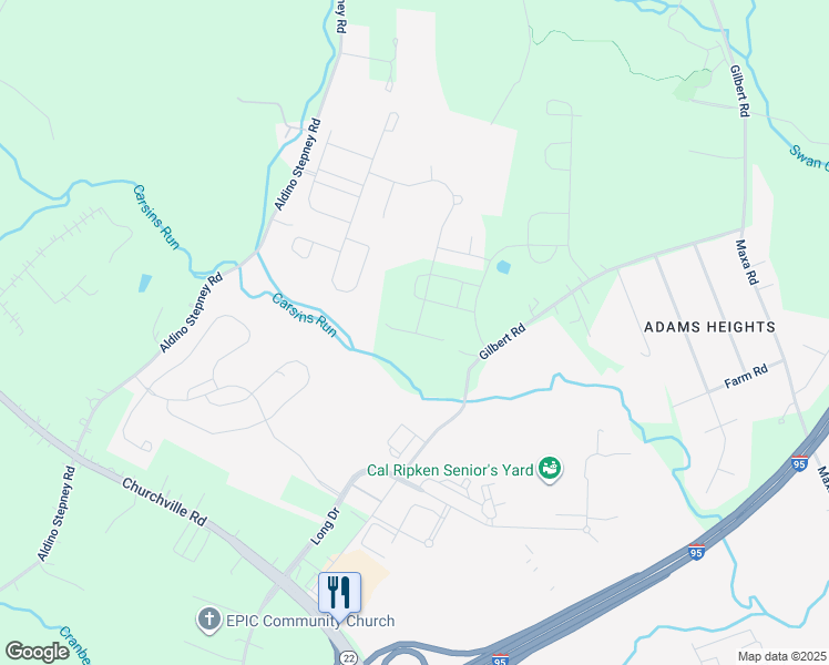 map of restaurants, bars, coffee shops, grocery stores, and more near Dexter Court in Aberdeen