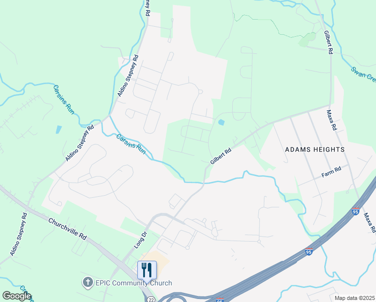 map of restaurants, bars, coffee shops, grocery stores, and more near 3636 Dexter Court in Grasonville