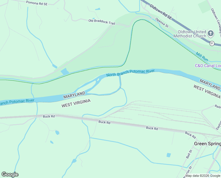 map of restaurants, bars, coffee shops, grocery stores, and more near Chesapeake and Ohio Canal Towpath in Oldtown