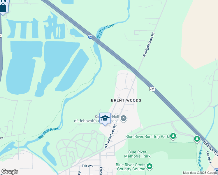 map of restaurants, bars, coffee shops, grocery stores, and more near 669 Brentwood Drive in Shelbyville