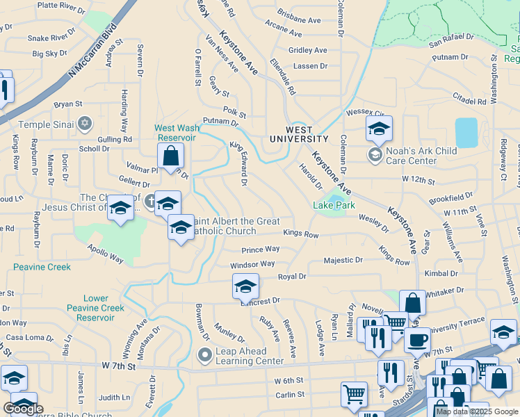 map of restaurants, bars, coffee shops, grocery stores, and more near 1930 Prince Charles Court in Reno