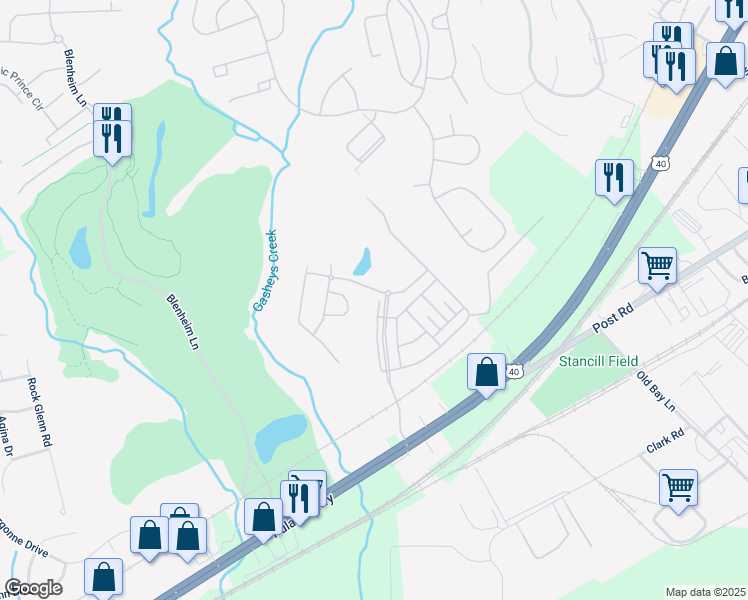 map of restaurants, bars, coffee shops, grocery stores, and more near 173 Hokeland Drive in Havre de Grace
