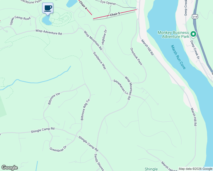 map of restaurants, bars, coffee shops, grocery stores, and more near 412 Upper Highline Drive in McHenry