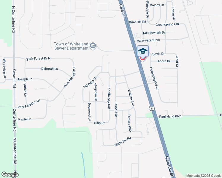 map of restaurants, bars, coffee shops, grocery stores, and more near 4083 Knollwood Avenue in Franklin