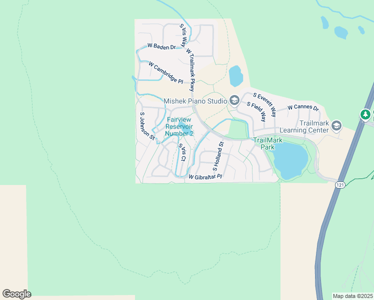 map of restaurants, bars, coffee shops, grocery stores, and more near 9784 South Iris Court in Littleton