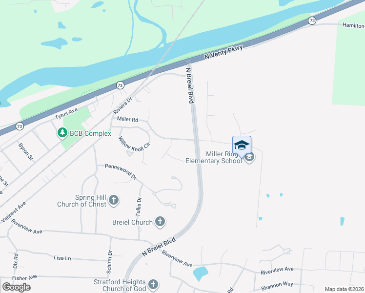 map of restaurants, bars, coffee shops, grocery stores, and more near 4525 Audrey Court in Middletown