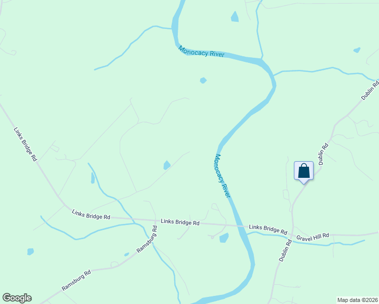 map of restaurants, bars, coffee shops, grocery stores, and more near 8734 Links Bridge Lane in Thurmont