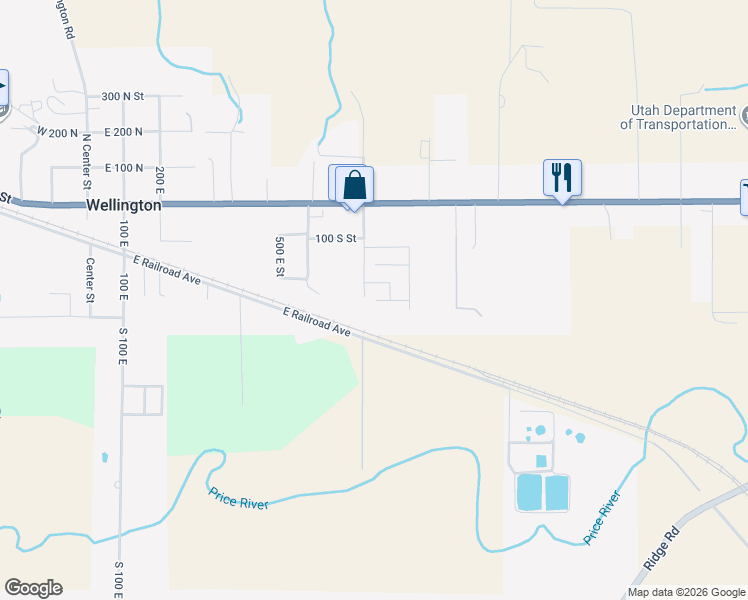 map of restaurants, bars, coffee shops, grocery stores, and more near 704 East Pine Street in Wellington
