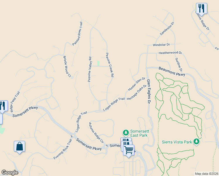 map of restaurants, bars, coffee shops, grocery stores, and more near 7725 Peavine Creek Court in Reno