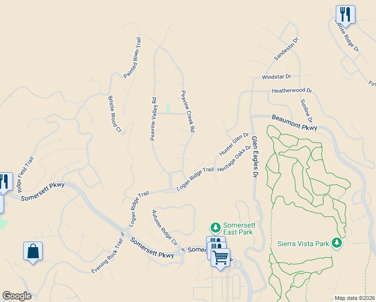 map of restaurants, bars, coffee shops, grocery stores, and more near 7725 Peavine Creek Court in Reno