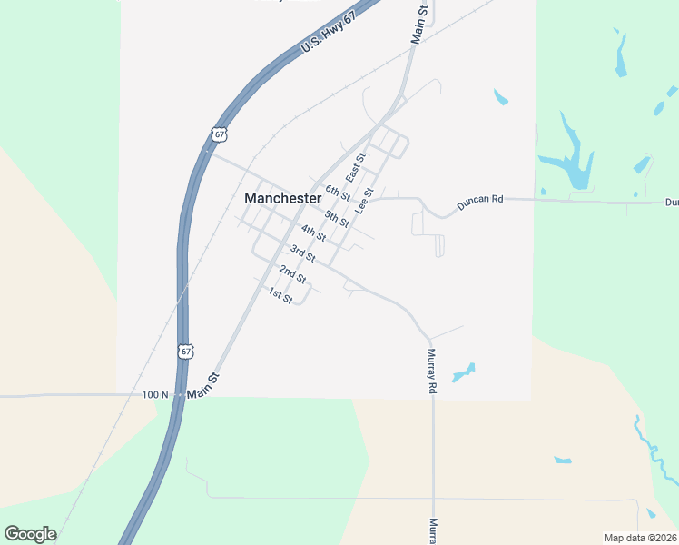 map of restaurants, bars, coffee shops, grocery stores, and more near 3rd Street in Roodhouse