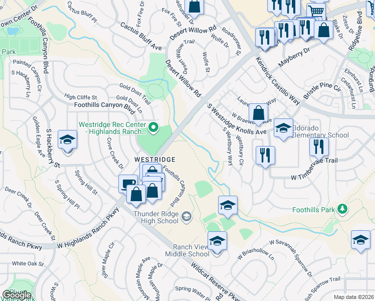 map of restaurants, bars, coffee shops, grocery stores, and more near in Littleton