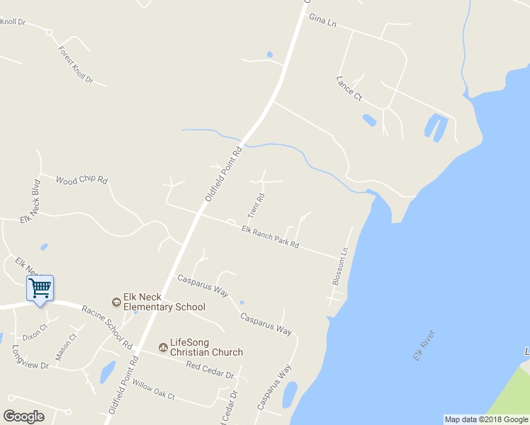 map of restaurants, bars, coffee shops, grocery stores, and more near 36 Trent Road in Elkton