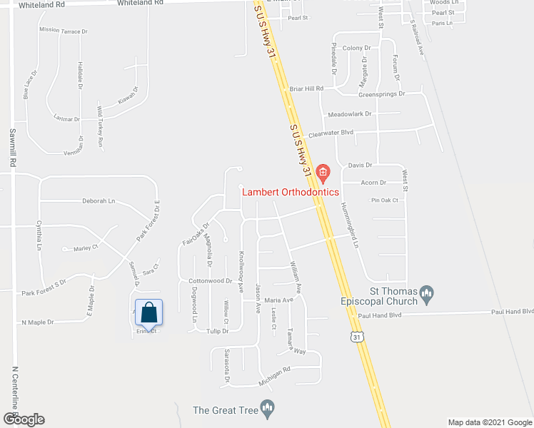 map of restaurants, bars, coffee shops, grocery stores, and more near 1476 Israel Lane in Franklin