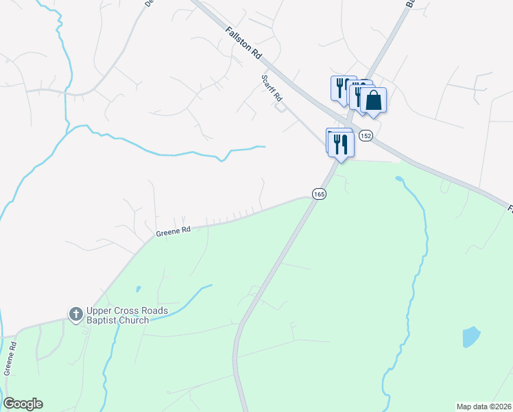 map of restaurants, bars, coffee shops, grocery stores, and more near 2516 Greene Road in Baldwin