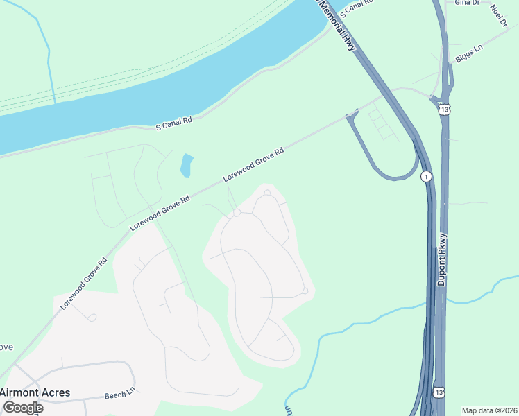 map of restaurants, bars, coffee shops, grocery stores, and more near 602 Yensid Dr in Middletown