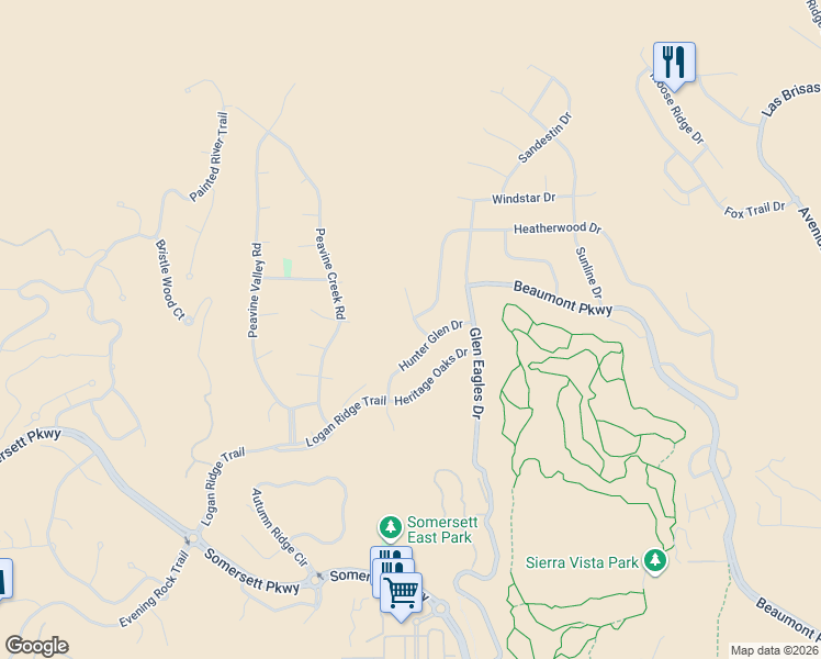 map of restaurants, bars, coffee shops, grocery stores, and more near 2525 Whitney Oaks Lane in Reno